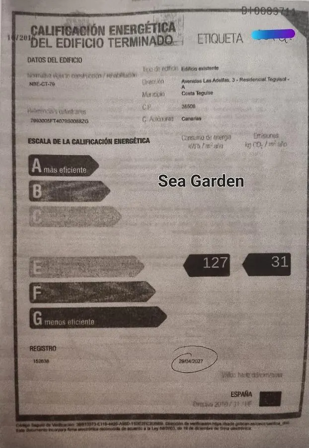 Vivienda Vacacional Sea Garden Costa Teguise